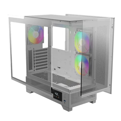 CASE GAMDIAS ATLAS M1 WHITE – MID TOWER| 3 FAN ARGB PWM| FULL WHITE | GPU 410MM